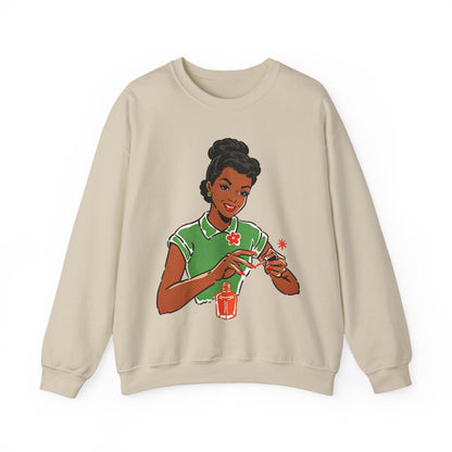 Nails Polished Sweatshirt - Afrocentric Art by The Trini Gee