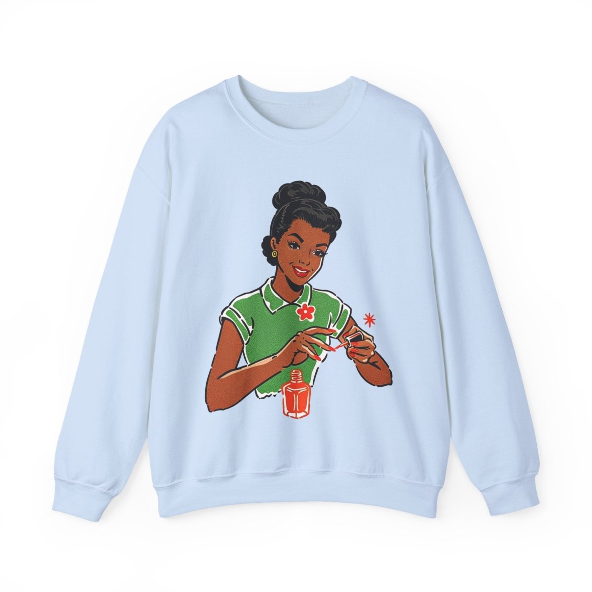 Nails Polished Sweatshirt - Afrocentric Art by The Trini Gee