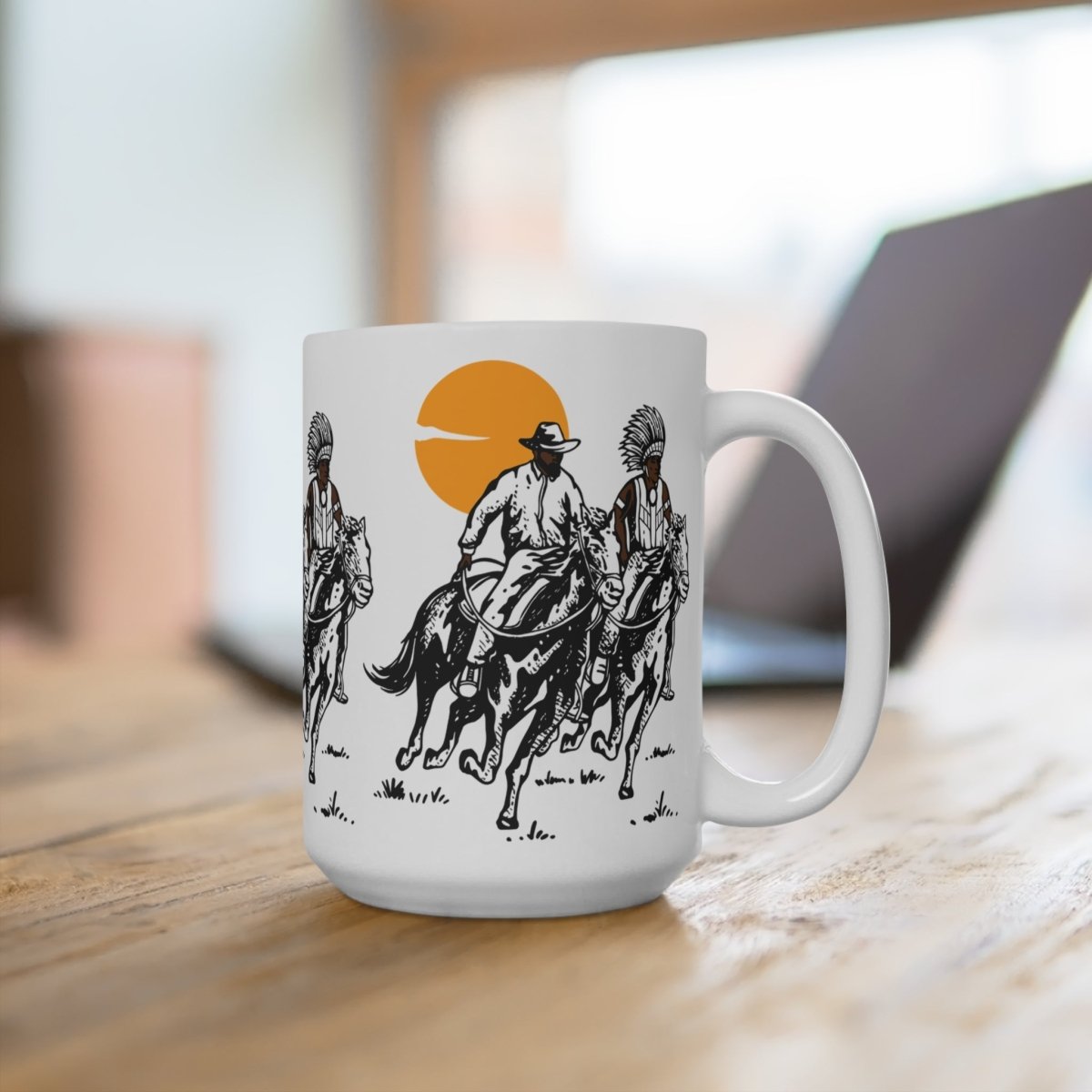 Natives with Horse Mug - Afrocentric Art by The Trini Gee