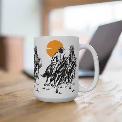 Natives with Horse Mug - Afrocentric Art by The Trini Gee