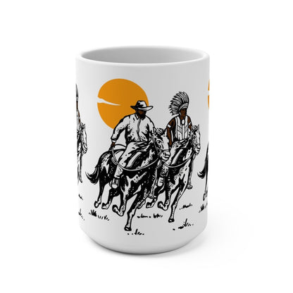 Natives with Horse Mug - Afrocentric Art by The Trini Gee