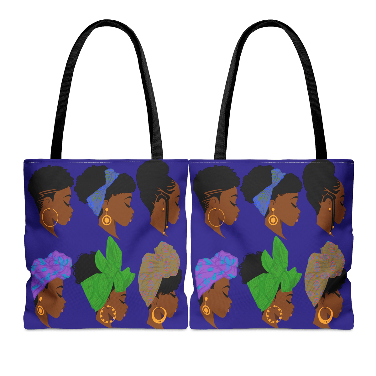 Naturals & Headwraps Tote Bag - Afrocentric Art by The Trini Gee