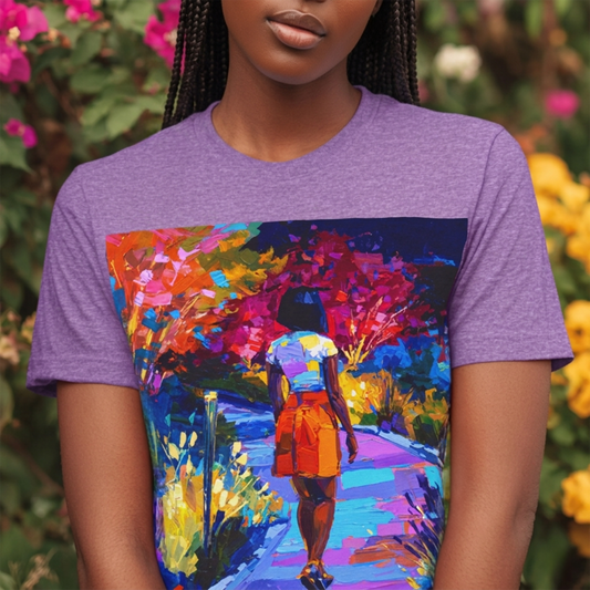 Nature Walk T-Shirt - Afrocentric Art by The Trini Gee
