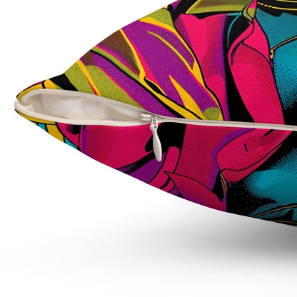 Neon Afro Reader Pillow - Afrocentric Art by The Trini Gee