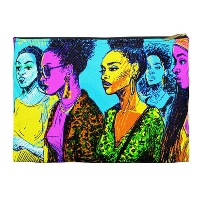 Neon Culture Pouch - Afrocentric Art by The Trini Gee