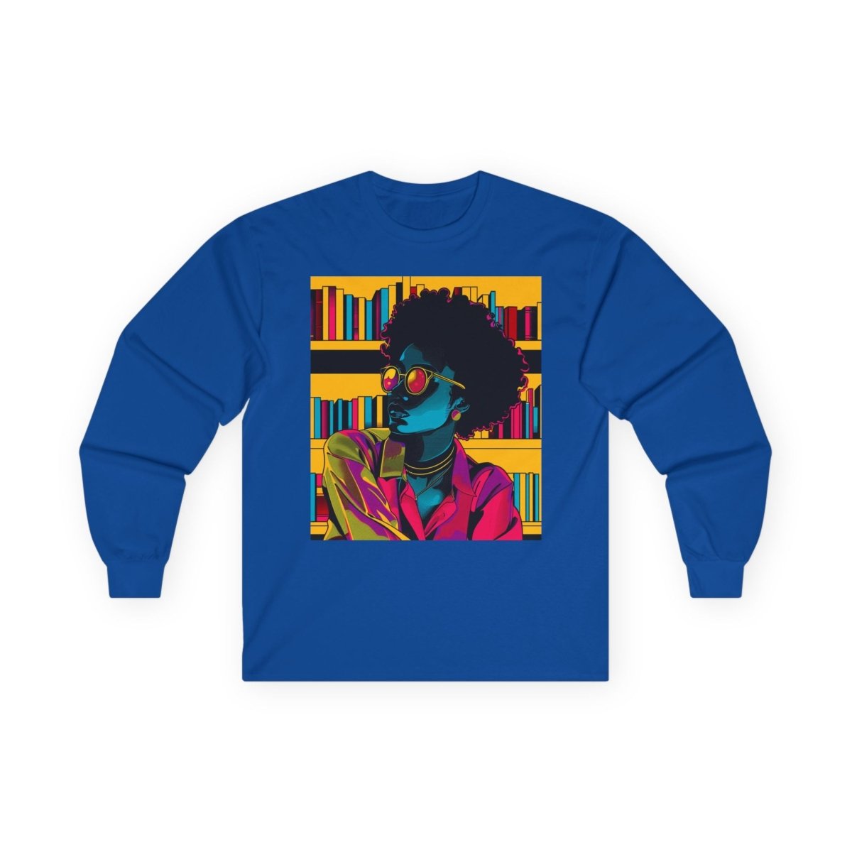 Neon Reader Long Sleeve Shirt - Afrocentric Art by The Trini Gee