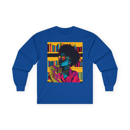 Neon Reader Long Sleeve Shirt - Afrocentric Art by The Trini Gee
