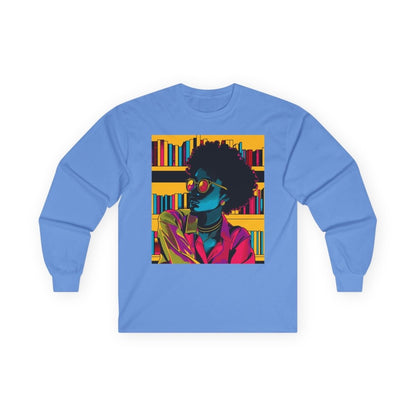 Neon Reader Long Sleeve Shirt - Afrocentric Art by The Trini Gee
