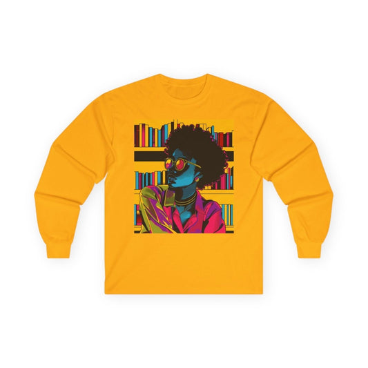 Neon Reader Long Sleeve Shirt - Afrocentric Art by The Trini Gee