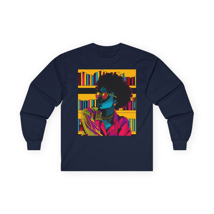 Neon Reader Long Sleeve Shirt - Afrocentric Art by The Trini Gee
