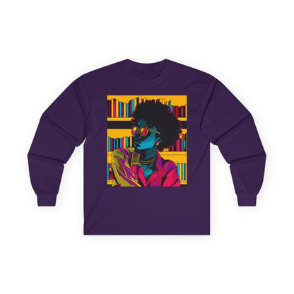 Neon Reader Long Sleeve Shirt - Afrocentric Art by The Trini Gee