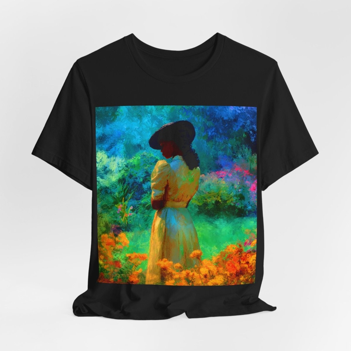 Neon Watercolor Garden Shirt - Afrocentric Art by The Trini Gee