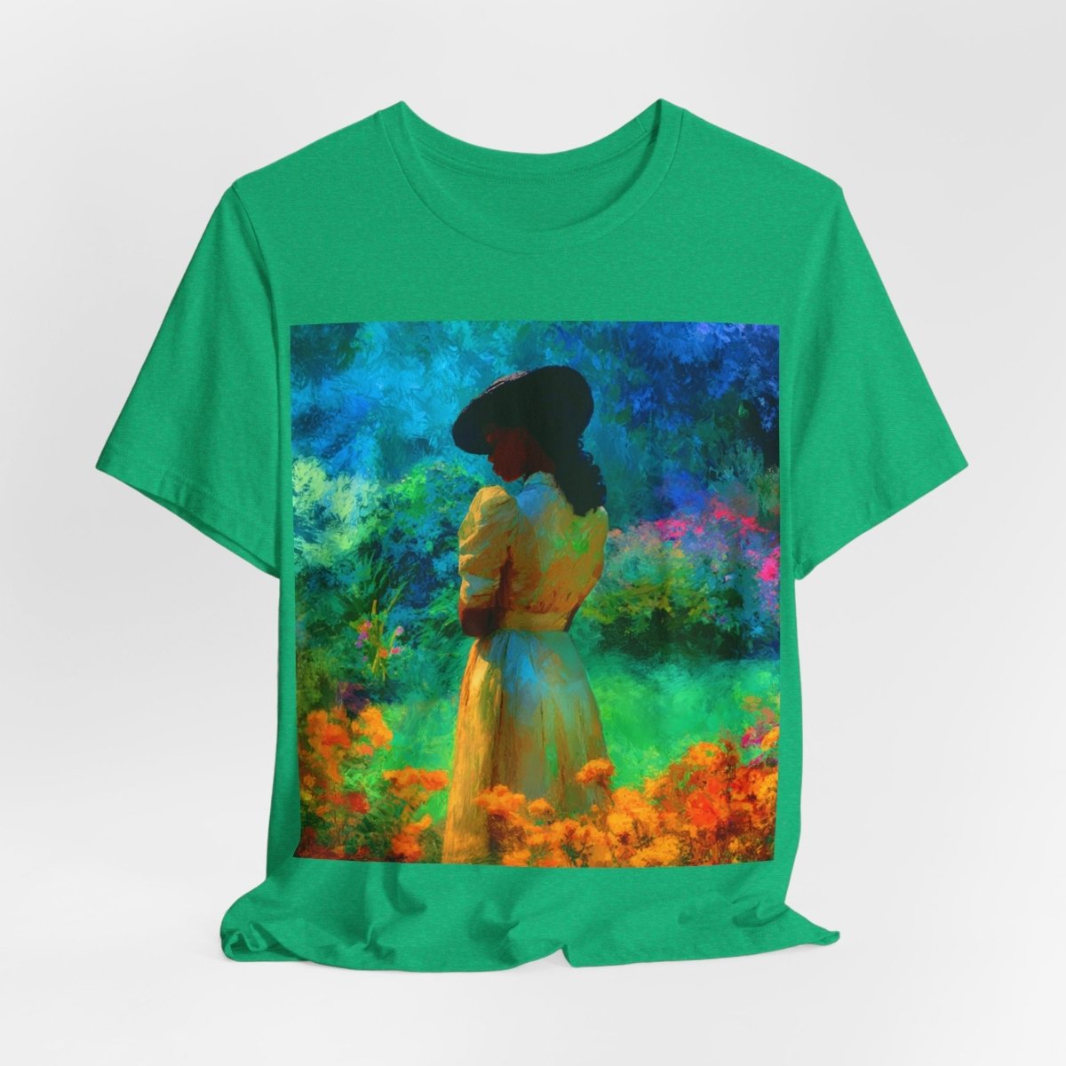 Neon Watercolor Garden Shirt - Afrocentric Art by The Trini Gee