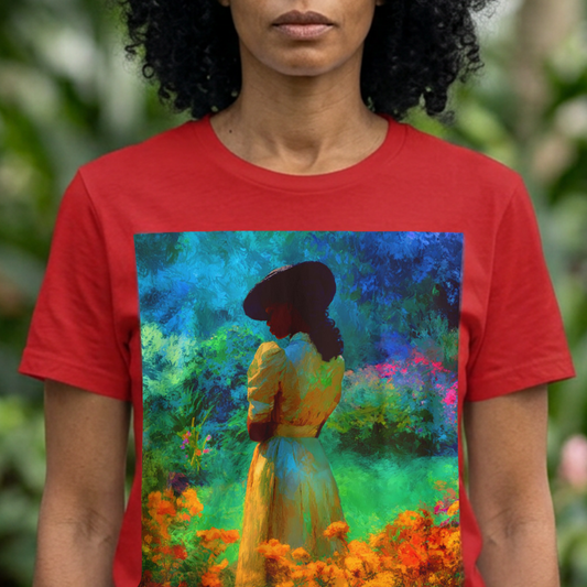 Neon Watercolor Garden Shirt - Afrocentric Art by The Trini Gee