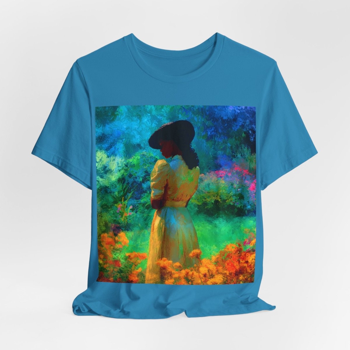 Neon Watercolor Garden Shirt - Afrocentric Art by The Trini Gee