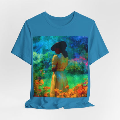 Neon Watercolor Garden Shirt - Afrocentric Art by The Trini Gee