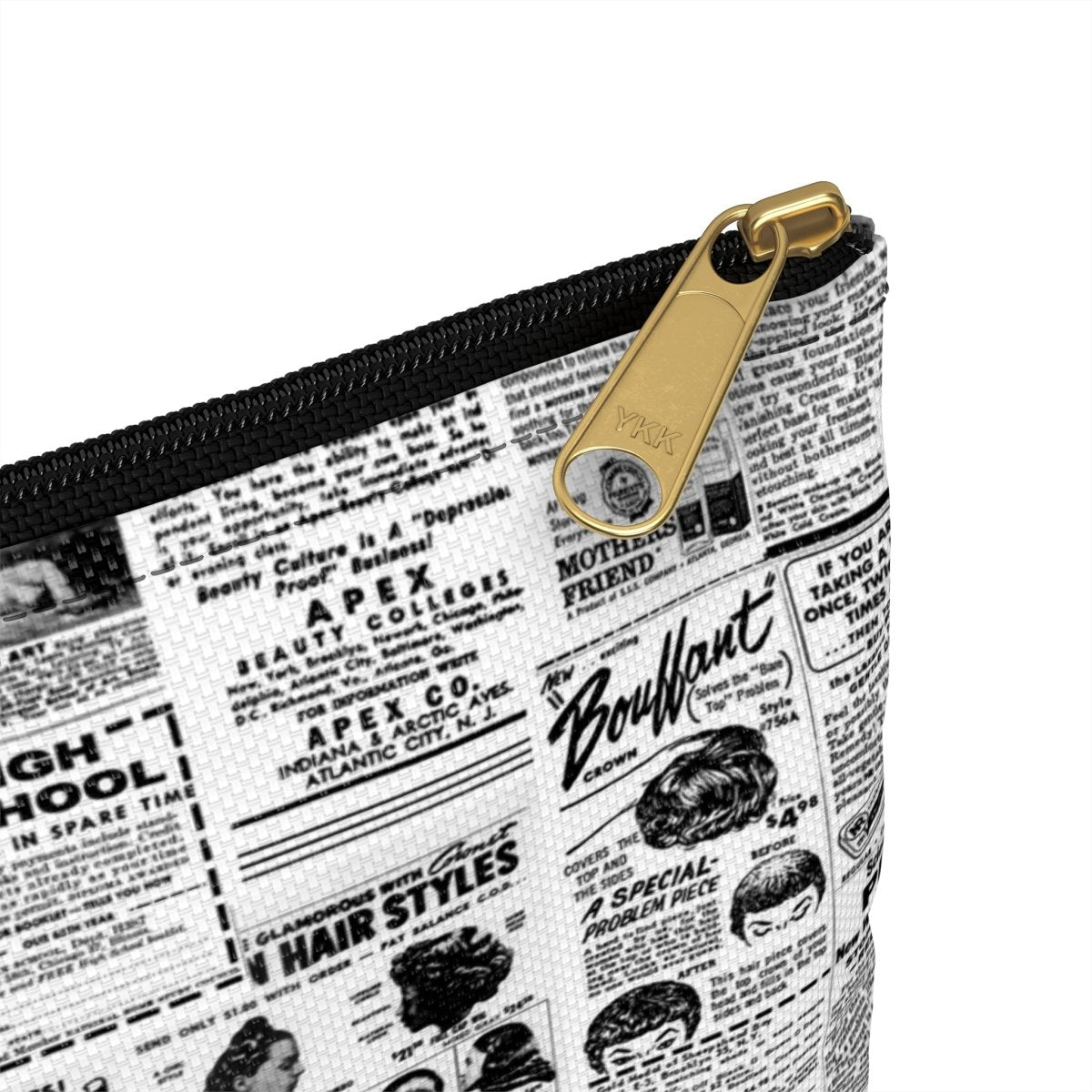 Newspaper Ad Pouch - Afrocentric Art by The Trini Gee