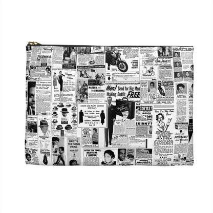 Newspaper Ad Pouch - Afrocentric Art by The Trini Gee