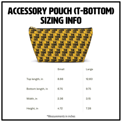 Newspaper Ads T - bottom Accessory Pouch - Afrocentric Art by The Trini Gee