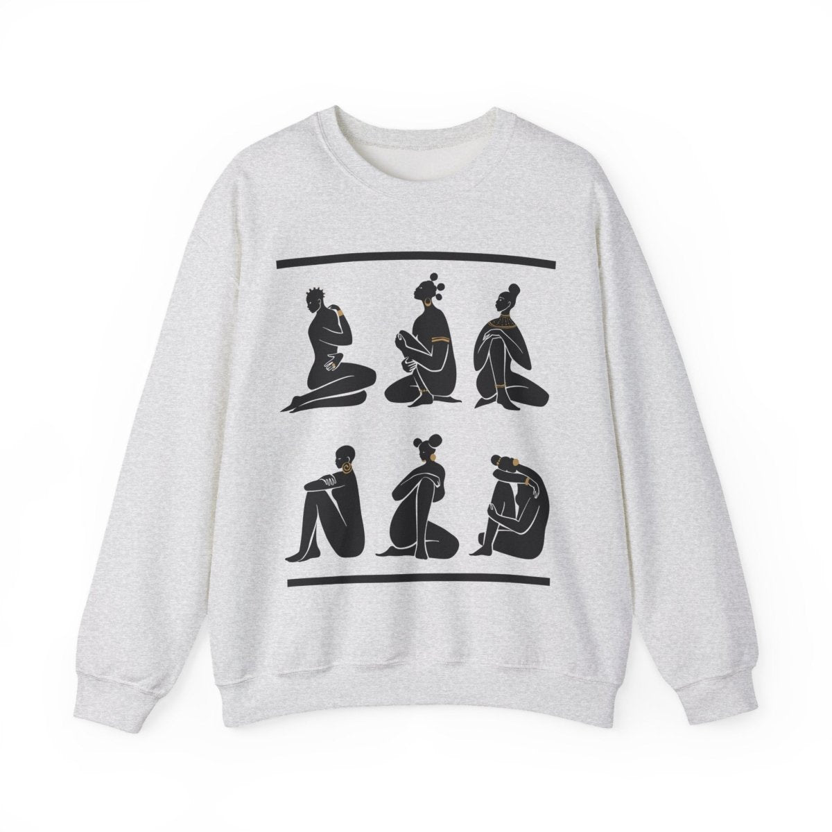 Nubian Queens Sweatshirt - Afrocentric Art by The Trini Gee
