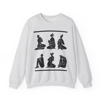 Nubian Queens Sweatshirt - Afrocentric Art by The Trini Gee