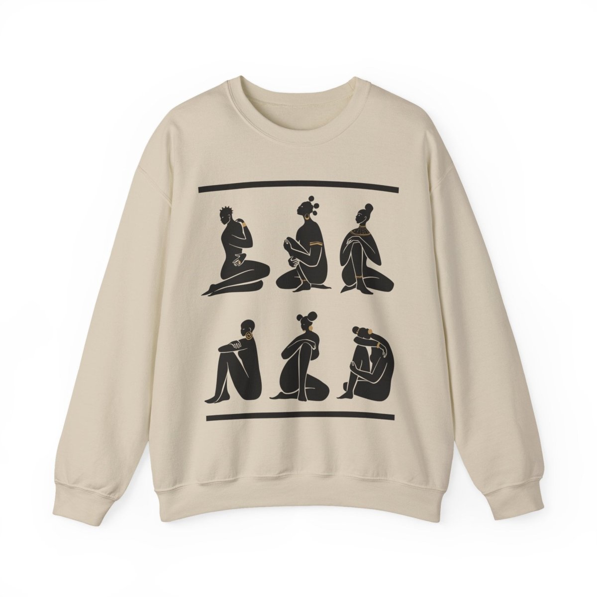 Nubian Queens Sweatshirt - Afrocentric Art by The Trini Gee