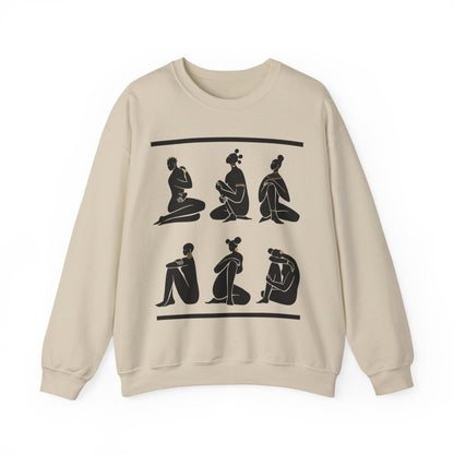 Nubian Queens Sweatshirt - Afrocentric Art by The Trini Gee