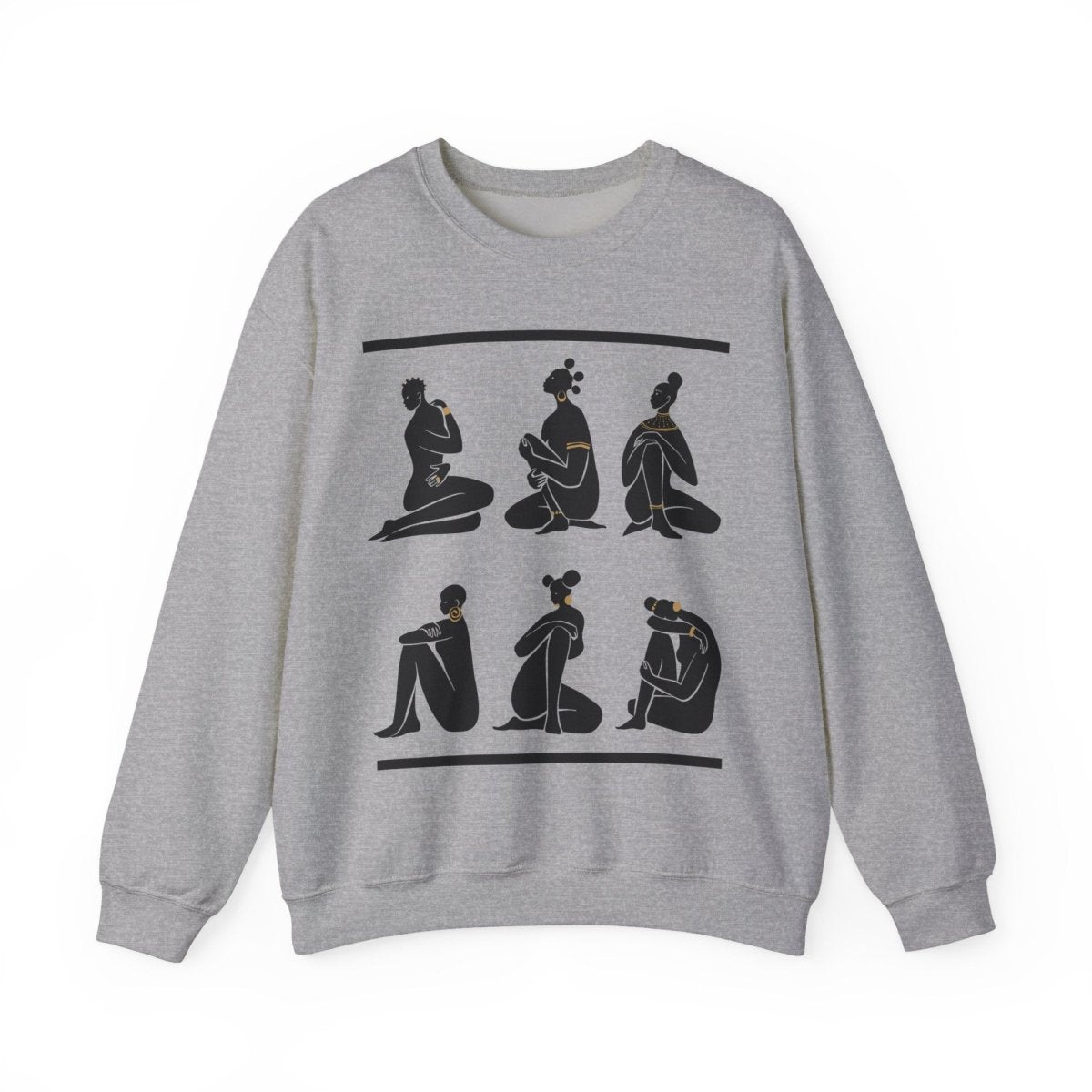 Nubian Queens Sweatshirt - Afrocentric Art by The Trini Gee