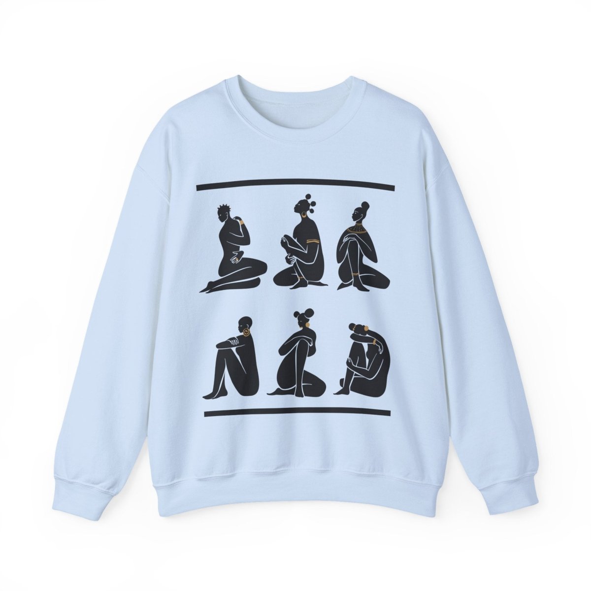 Nubian Queens Sweatshirt - Afrocentric Art by The Trini Gee