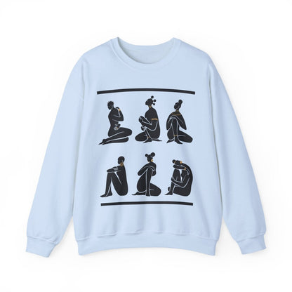 Nubian Queens Sweatshirt - Afrocentric Art by The Trini Gee