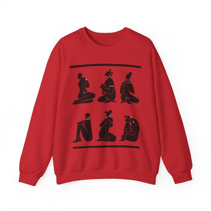 Nubian Queens Sweatshirt - Afrocentric Art by The Trini Gee
