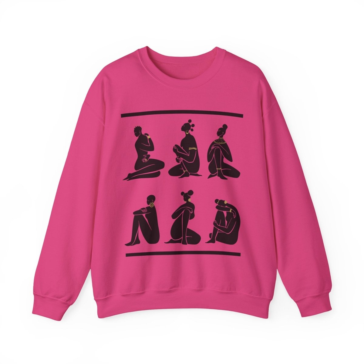 Nubian Queens Sweatshirt - Afrocentric Art by The Trini Gee