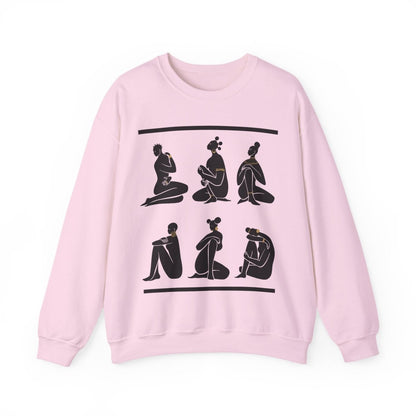 Nubian Queens Sweatshirt - Afrocentric Art by The Trini Gee