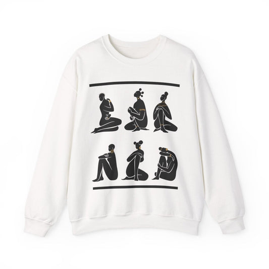 Nubian Queens Sweatshirt - Afrocentric Art by The Trini Gee