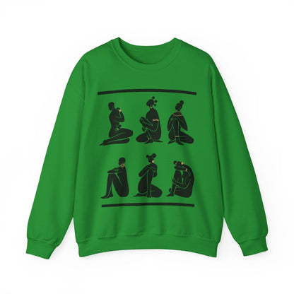 Nubian Queens Sweatshirt - Afrocentric Art by The Trini Gee