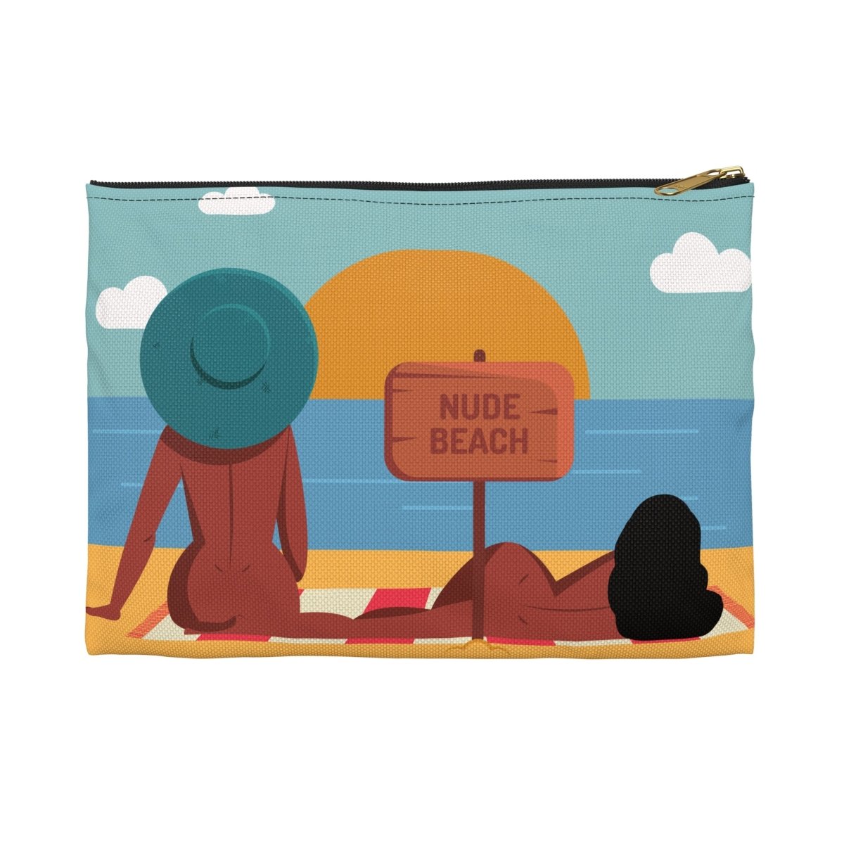 Nude Beach Pouch - Afrocentric Art by The Trini Gee