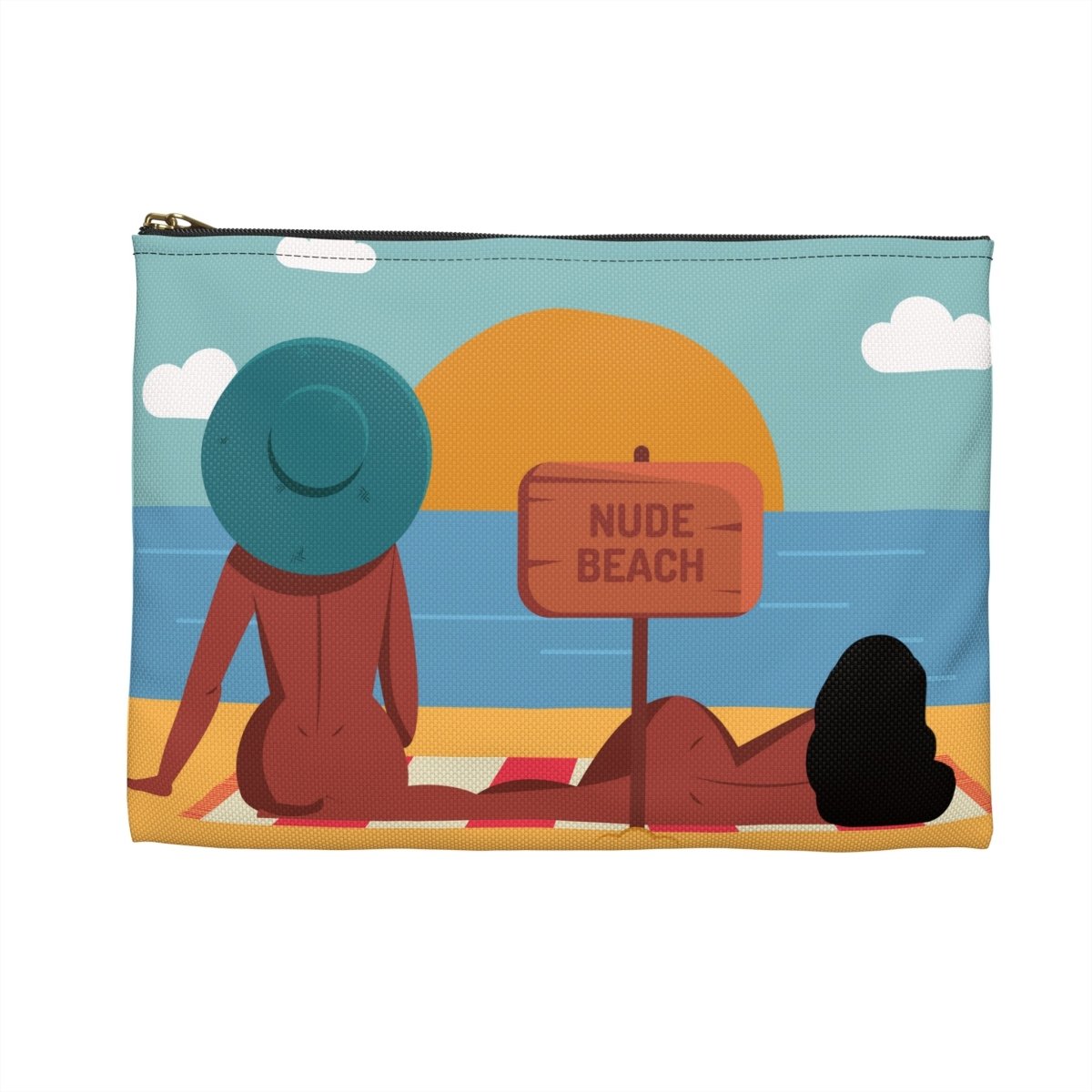 Nude Beach Pouch - Afrocentric Art by The Trini Gee
