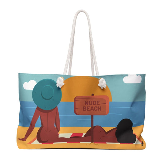 Nude Beach Weekender Bag - Afrocentric Art by The Trini Gee