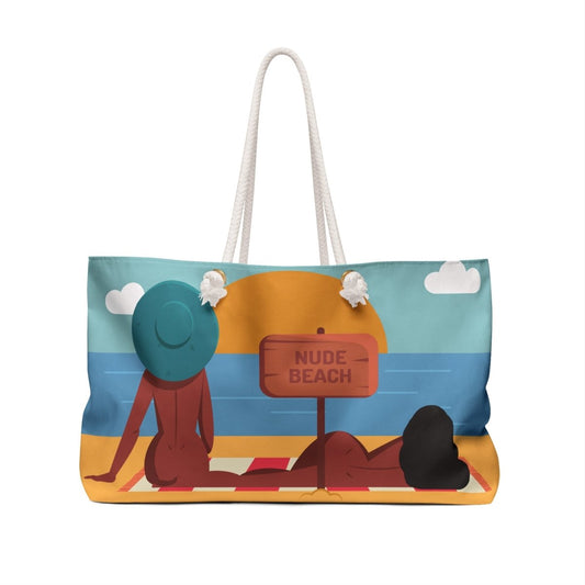 Nude Beach Weekender Bag - Afrocentric Art by The Trini Gee