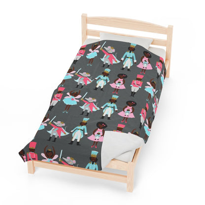 Nutcracker Ballet Blanket - Afrocentric Art by The Trini Gee
