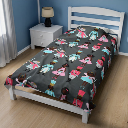 Nutcracker Ballet Blanket - Afrocentric Art by The Trini Gee