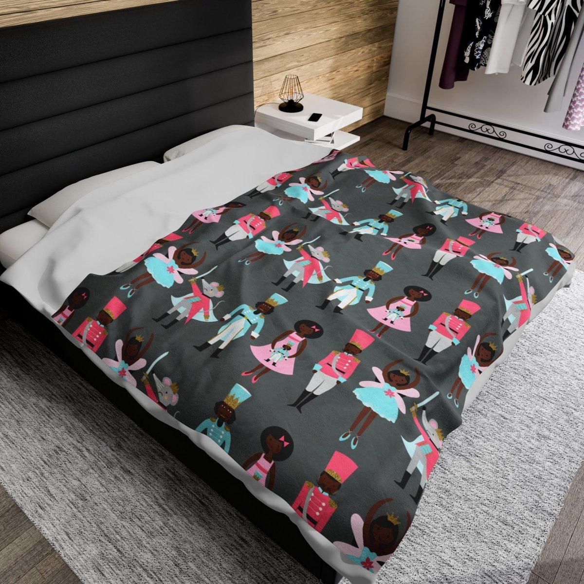 Nutcracker Ballet Blanket - Afrocentric Art by The Trini Gee