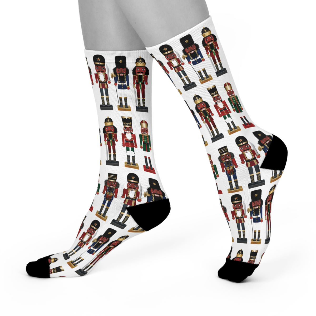 Nutcracker Crew Socks - Afrocentric Art by The Trini Gee