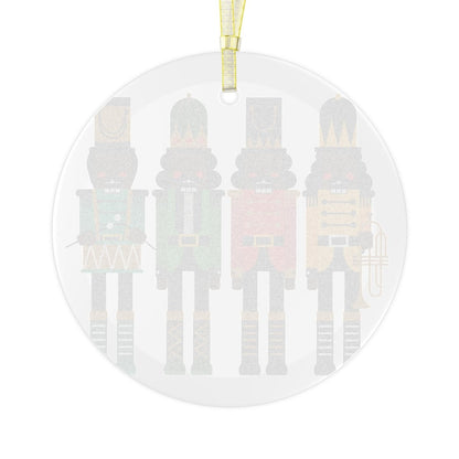 Nutcracker Soldiers Glass Ornament - Afrocentric Art by The Trini Gee