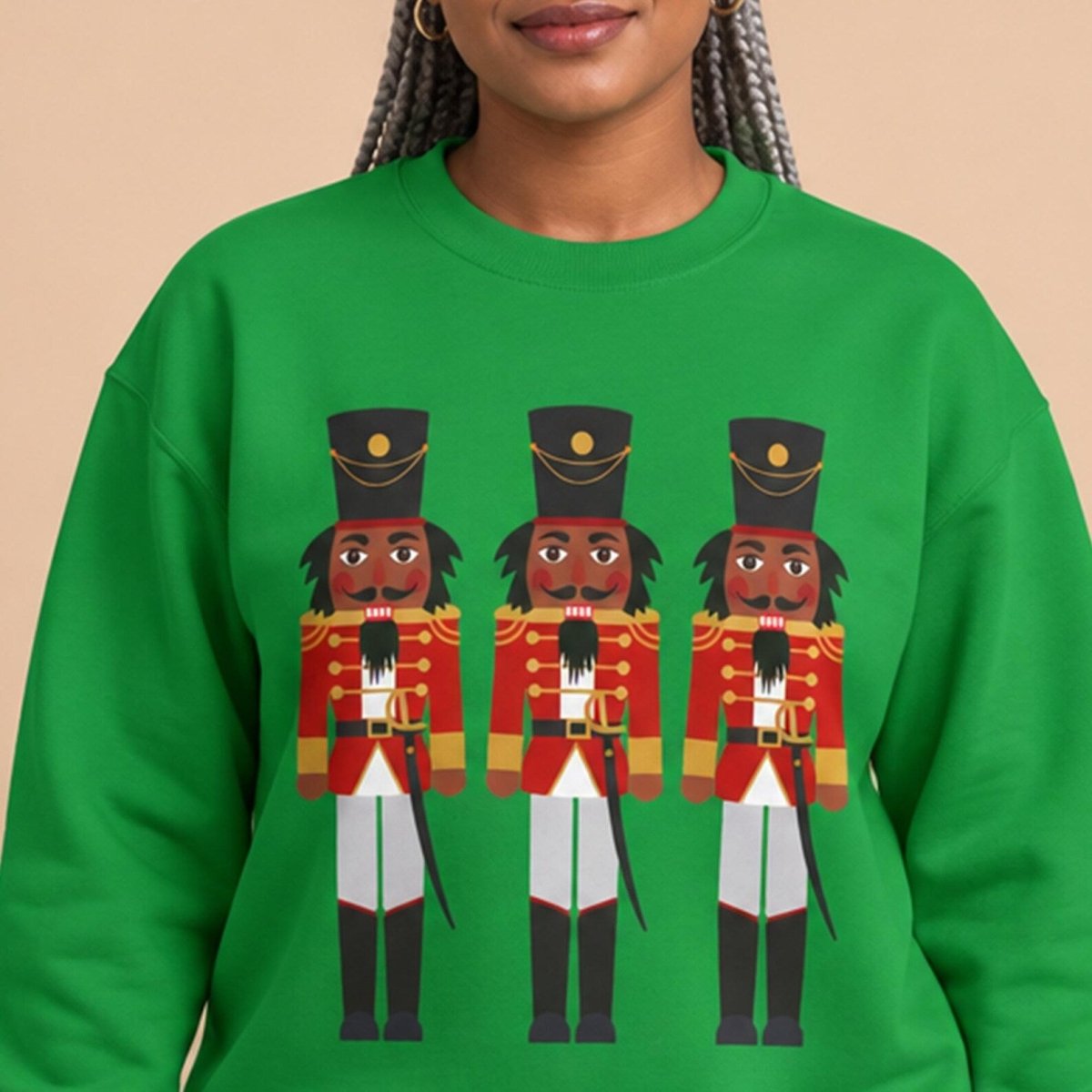 Nutcracker Soldiers Sweatshirt - Afrocentric Art by The Trini Gee