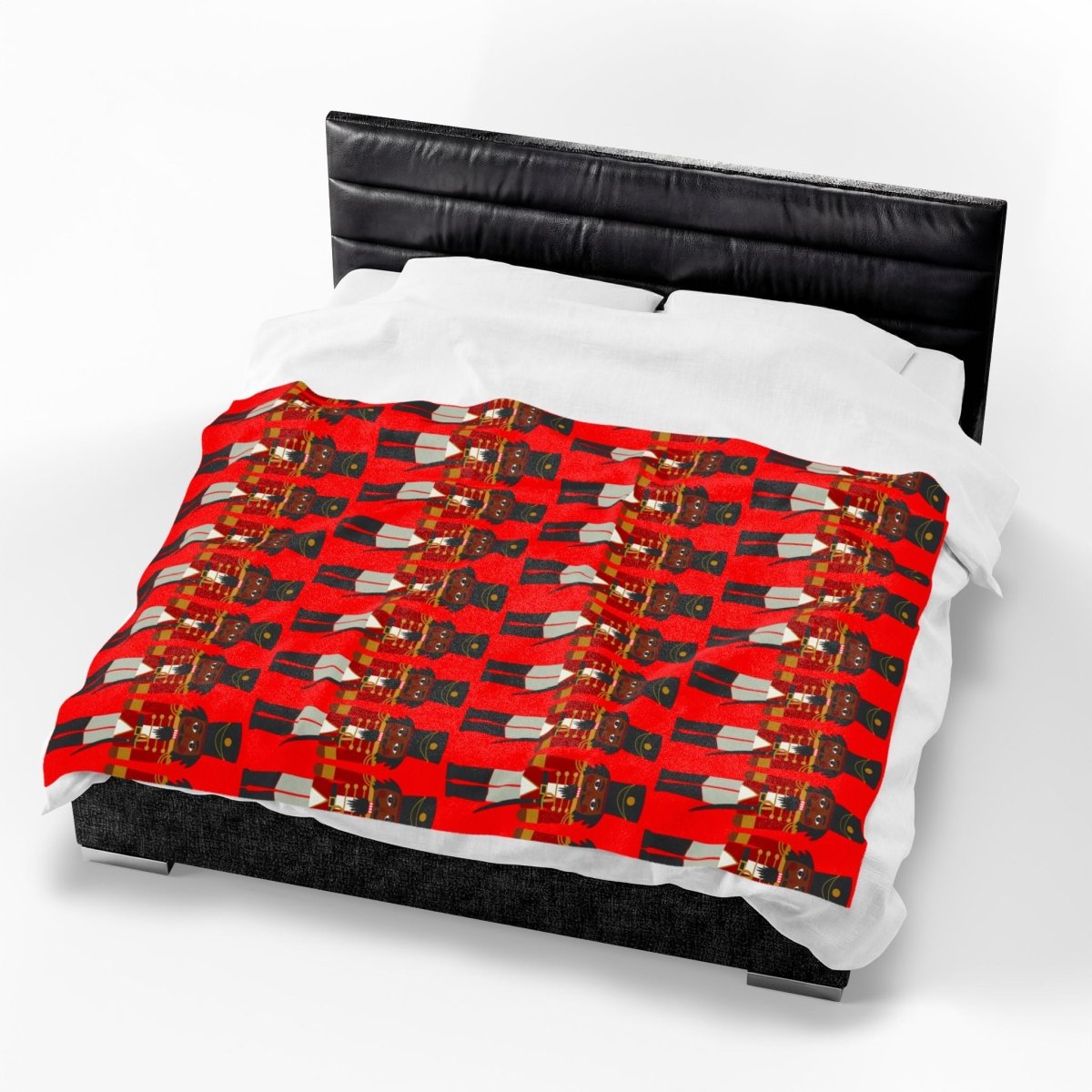 Nutcracker Soldiers Throw Blanket - Afrocentric Art by The Trini Gee