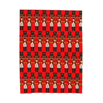 Nutcracker Soldiers Throw Blanket - Afrocentric Art by The Trini Gee