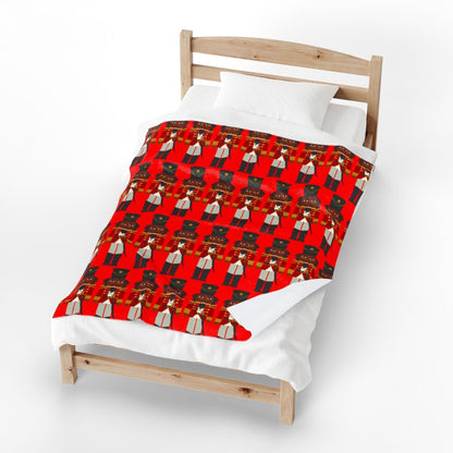 Nutcracker Soldiers Throw Blanket - Afrocentric Art by The Trini Gee