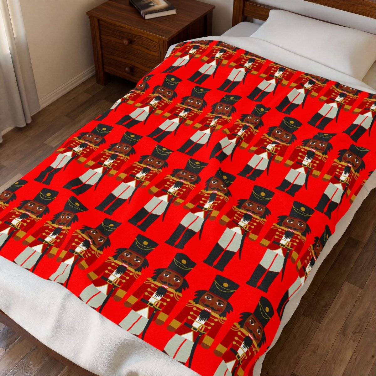 Nutcracker Soldiers Throw Blanket - Afrocentric Art by The Trini Gee