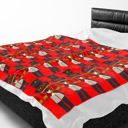 Nutcracker Soldiers Throw Blanket - Afrocentric Art by The Trini Gee